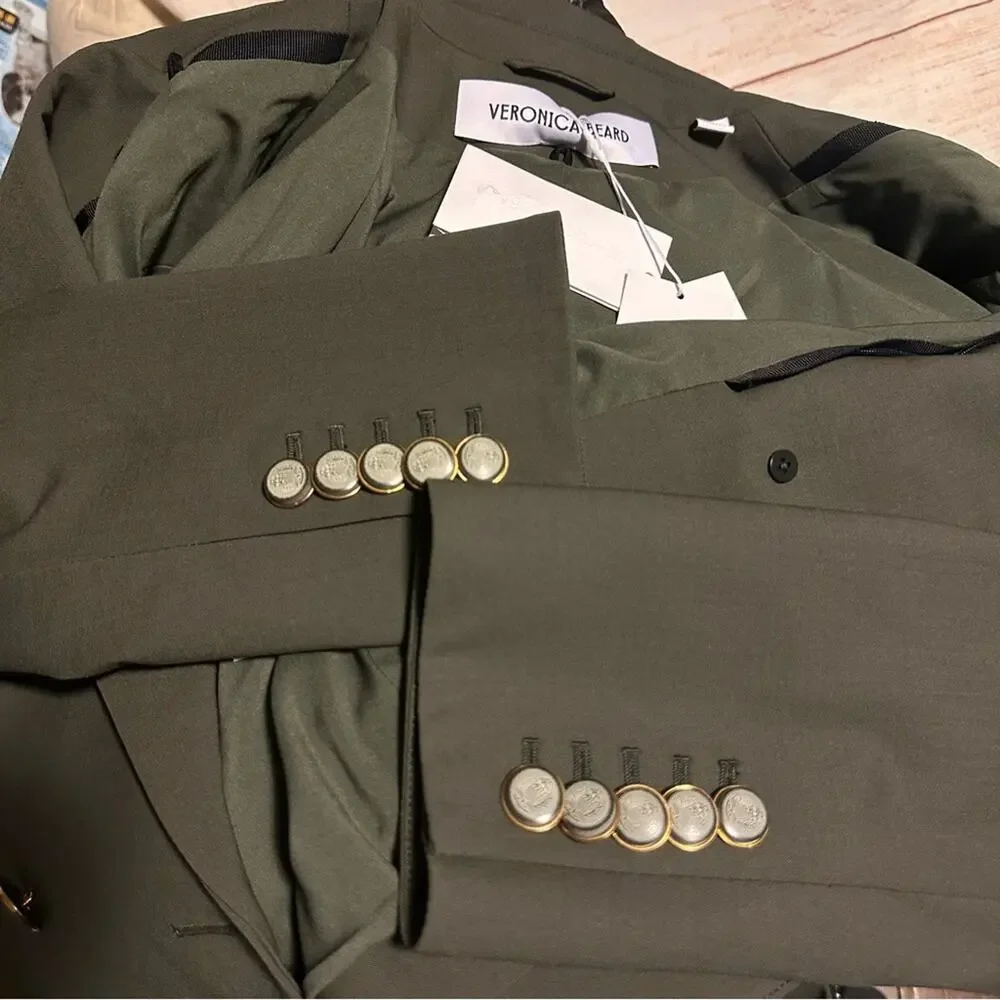 VERONICA BEARD Dickey Jacket Blazer Loden Green oversized New Small - Picture 9 of 10